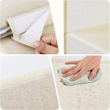 Органайзер для шафи AiQInu з 3 відділеннями, бамбуковий, бежевий (Medium)