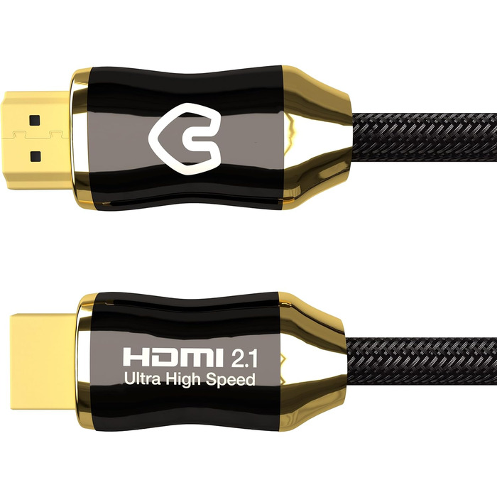 HDMI 2.1 кабель Ultra High Speed | 4K 120Hz/144Hz, 8K 60Hz Ultra HD | 48 Gbps | Підтримка PS5, Xbox Series X & S | Чорний, 3 метри