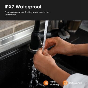 Бездротовий термометр для м'яса DOQAUS з Bluetooth, 158м, IPX7, для гриля, духовки, коптильні, ростера, фритюрниці, мийки