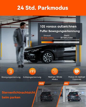 Автомобільний відеореєстратор VANTRUE N5 з сенсором STARVIS 2, 4-канальний (2.7K + 3x1080P), передня, задня та внутрішні камери