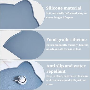 Килимок для годування котів та собак, силіконовий, неслизький, вологостійкий, легко миється