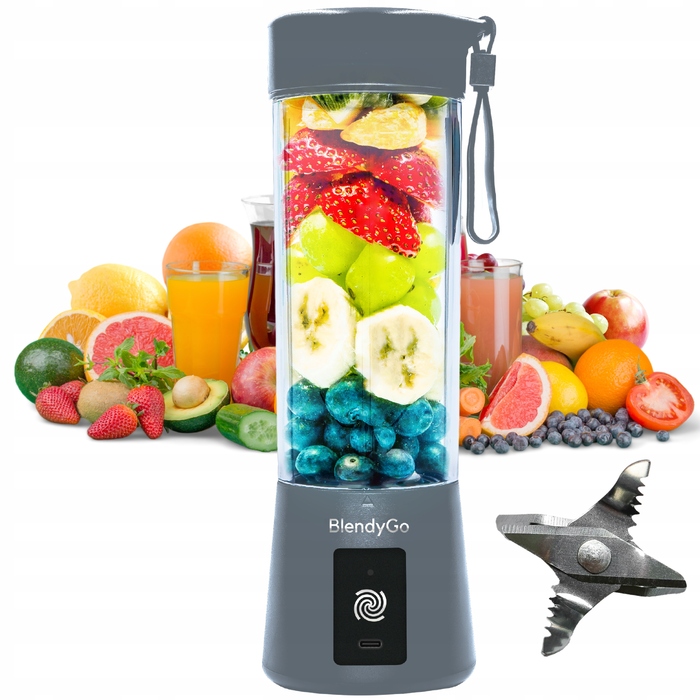 Стаціонарний блендер BlendyGo 250 Вт, сріблястий/сірий, 0,4 л