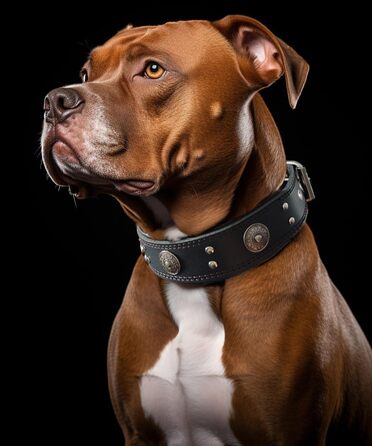 Нашийник для собак з натуральної шкіри, 5 см, ручної роботи, чорний, розмір S (38-49 см)