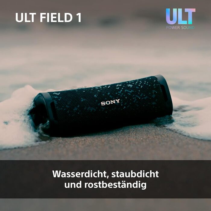 Sony ULT Field 1 - Портативна Bluetooth колонка з глибоким басом, IP67 (водонепроникна, пилозахищена), 12 год роботи, білий