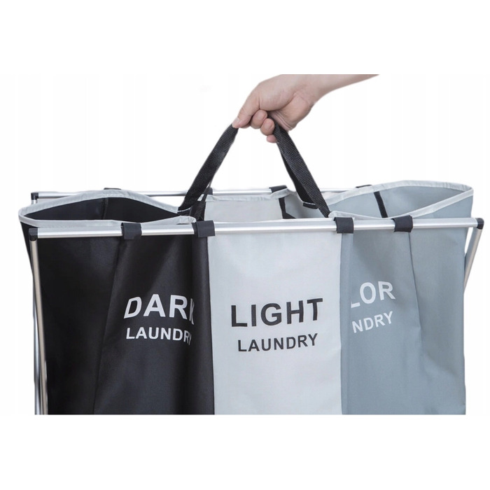 Кошик для прання Laundry, 130 л (білий, чорний, сірий)