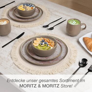 Набір кавових чашок Moritz & Moritz ALHAMBRA (6 шт.) - 380 мл, порцеляна, з ручкою - для кави, чаю, капучино