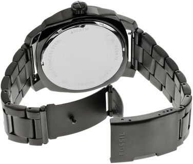 Годинник Fossil Machine для чоловіків: кварцовий, з датою, корпус 49 мм, чорний та темно-сірий, на сталевому або шкіряному ремінці