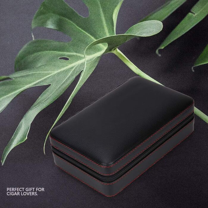 Ручний виготовлений Humidor для сигар, переносна шкіряна сигарниця з кедру, набір для сигар для подорожей та коротких поїздок, сигарниця з кедра на 4 сигари, аксесуари для сигар