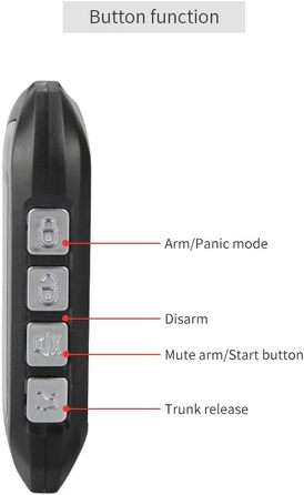 Двостороння автосигналізація Easyguard EC201-M9 з LCD-пейджером 4,4 см, дистанційним запуском, турботаймером, датчиком удару, DC12V