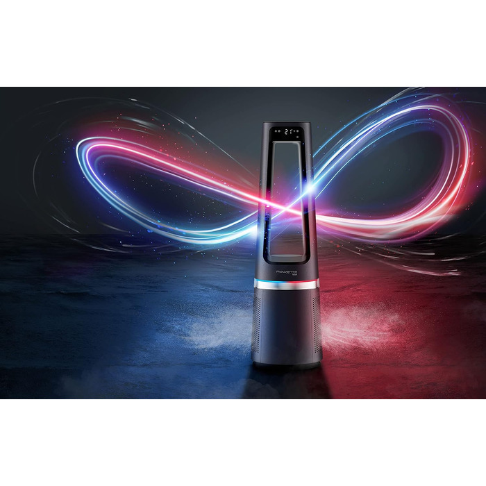 Rowenta Eclipse QU5030: Вентилятор-повітряочисник 3-в-1 | Rowenta | Повітряочисник, Вентилятор, Обігрівач | 12 швидкостей, Таймер, Дистанційне керування | Антрацит