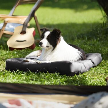 Килимок для собак BEDSURE, 76x50 см, для маленьких та середніх порід, водонепроникний, чорний, 10 см заввишки