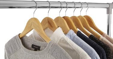 Premier Housewares Clothes Rail with Wheels, Chrome, Plastic, Grey, 43x80x152