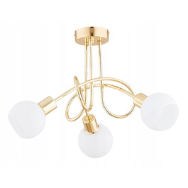 Стельовий світильник Eryka, 3xE14, золотий з білими плафонами, Alfa 28733