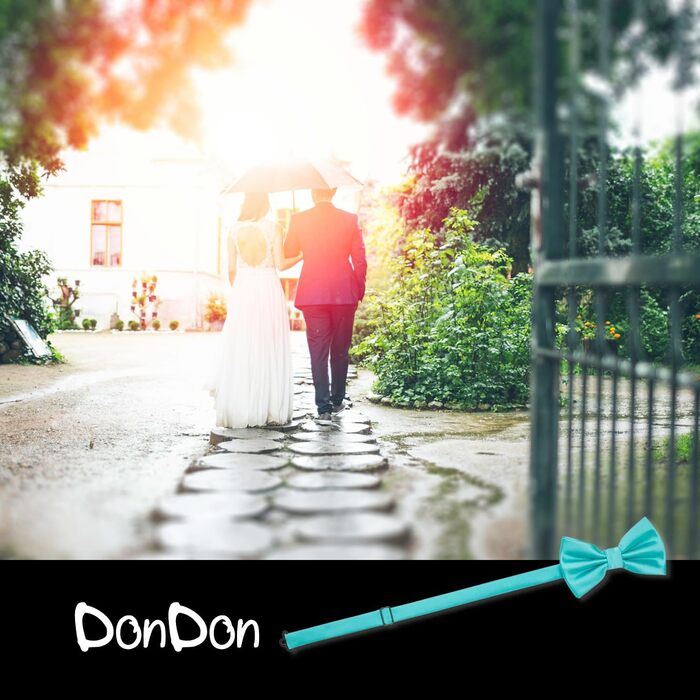 Метелик DonDon Herren ручної роботи, шовковистий, бірюзовий, 12 x 6 см