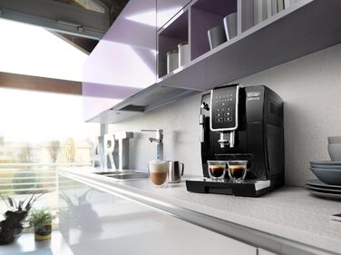 Кавомашина De'Longhi Dinamica ECAM 350.15.B: автоматична з капучинатором, чорна