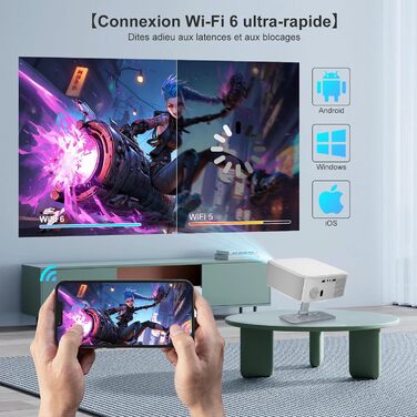 Проектор Salange P92Max ST: 4K, Android 13, WiFi, Bluetooth 5.2, Netflix, YouTube, Prime Video, Автофокус, Корекція траєкторії зображення