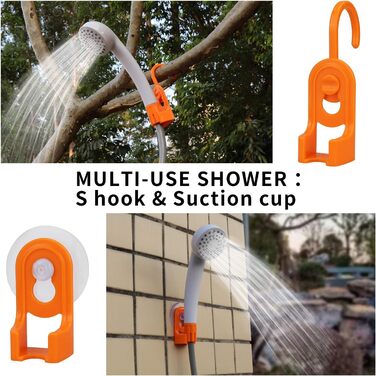 12V Portable Outdoor Shower, Outdoor Shower, Camping Shower with 4400mAh Battery USB Charging Powered Shower Pump for Camping, Hiking, Travel, Garden, Beach, IPX7 Waterproof
