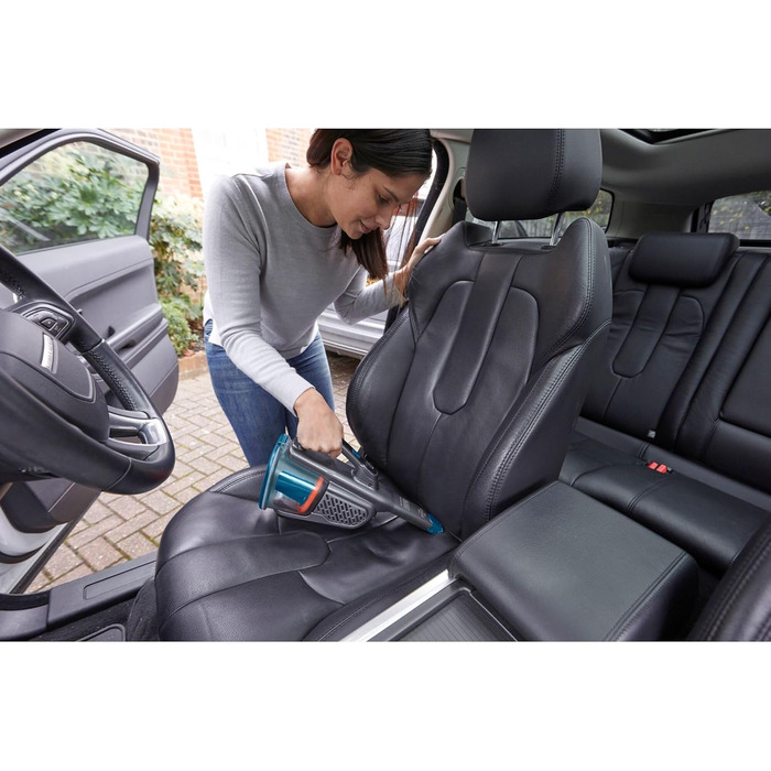 Акумуляторний пилосос ручний BLACK+DECKER BHHV315J Lithium Dustbuster 12V, 20AW, циклонна система, безмішковий, титаново-синій