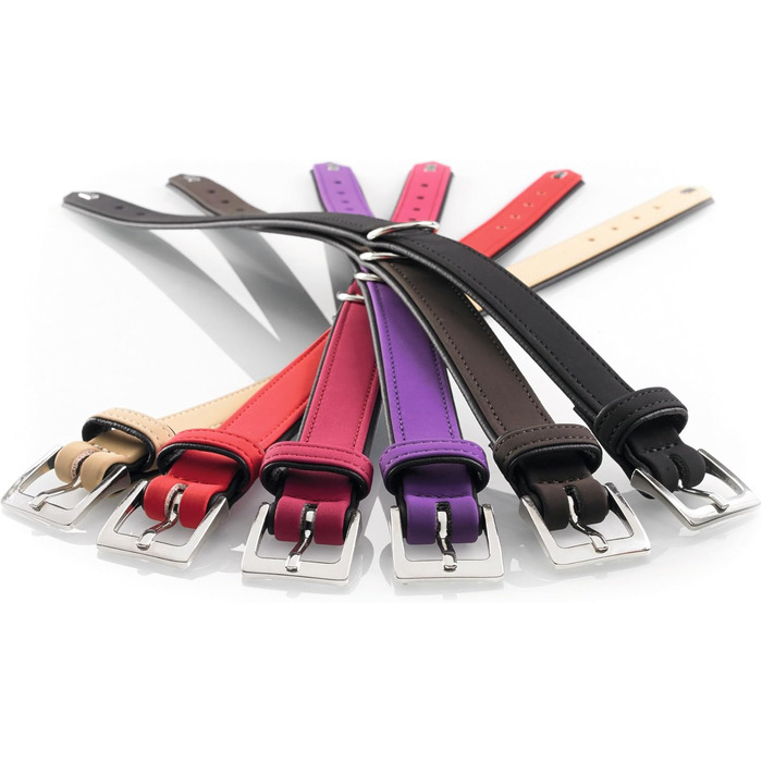 Нашийник для собак HUNTER SOFTIE, штучна шкіра, м'який, легкий у догляді, (S-M), колір полуниця (фіолетовий, 45 (S-M))