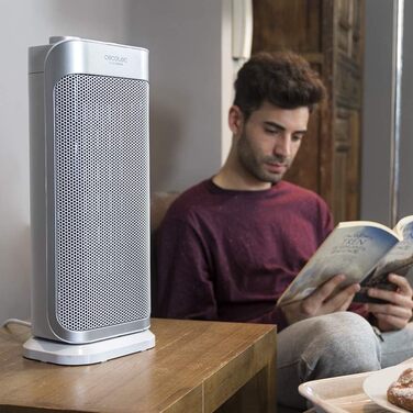 Обігрівач керамічний Cecotec ReadyWarm 6250 Sky Style, 2000 Вт, 3 режими, термостат, осциляція 90°, захист від перекидання та перегріву, до 25 м²
