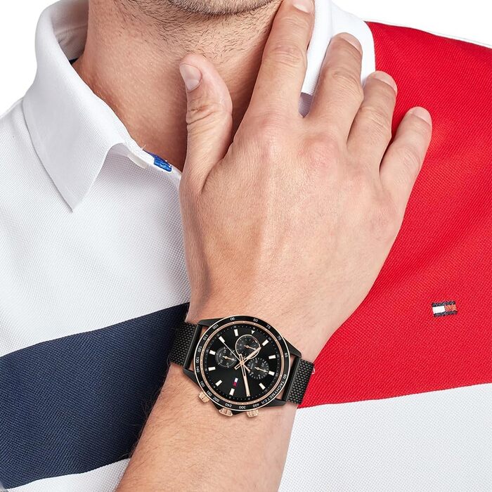 Годинник чоловічий Tommy Hilfiger аналоговий кварцовий (чорний, ремінець)