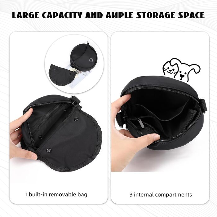 Сумка для ласощів для собак, велика місткість, з дозатором для пакетів, Leckerlibeutel