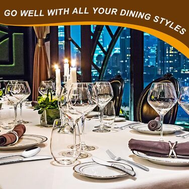 Набір столових приборів Deedro, 40 предметів, з кузовим оздобленням, нержавіюча сталь, міцний, на 8 осіб, безпечний для їжі, для дому та ресторану, з дзеркальним блиском