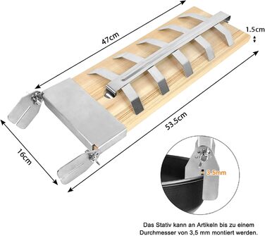 Набір дощок для запікання лосося NAIZY з кедра з тримачем із нержавіючої сталі, 5 рівнів регулювання, для вогнища та гриля, 2 шт.