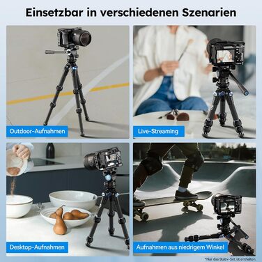 Штатив SIRUI AM-203S: компактний міні-штатив з алюмінію для DSLR, Vlogging (15кг, 42см)