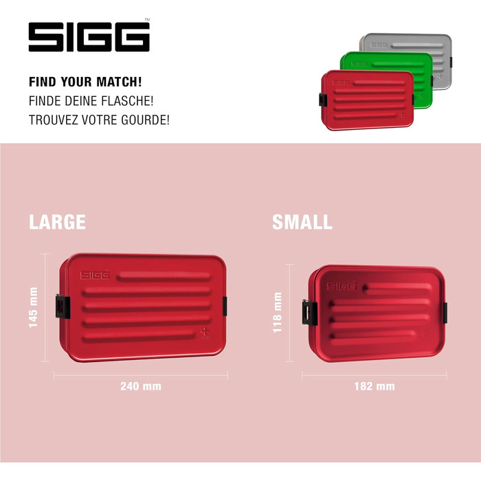 SIGG - Alu Lunchbox Plus - Lunchbox with Compartment - Award-Winning - Dishwasher Safe & Microwave Safe - Absolutely Leakproof - Featherlight - BPA-Free
