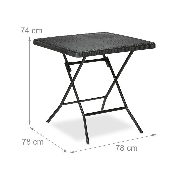 Relaxdays Garden Table with Wood-Look Appearance