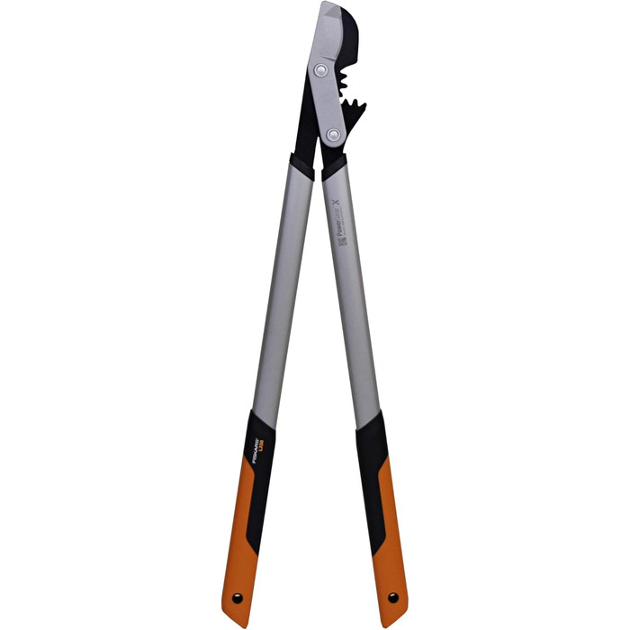 Fiskars PowerGear X Bypass Pruning Shears for Fresh Wood, Non-Stick Coated, Hardened Precision Steel, Length: 80 cm, Black/Orange, LX98-L, 1020188