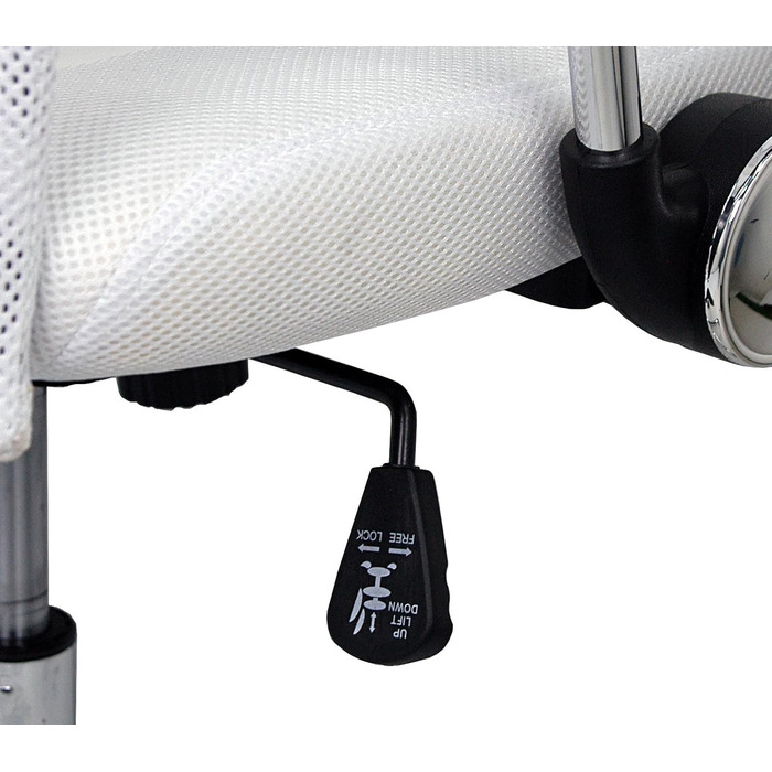 Офісний стілець La Silla Española Santander з підголівником, білий, поліестер, 52x55x118 см