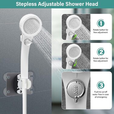 Upgraded Portable Camping Shower, Camping Shower with Rechargeable 6000mAh Battery and Temperature Display, Mobile Shower Set with Showerhead and Hose for Hiking, Camping, Travel, Beach, Pet