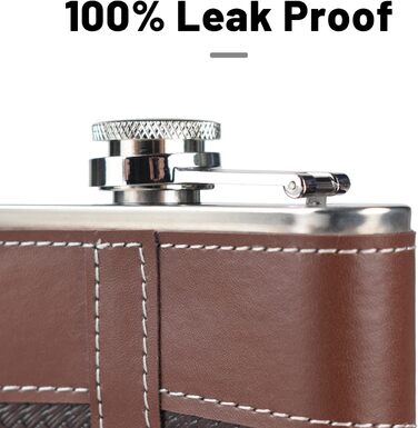 Чоловічий фляга LH HOME 237 мл з нержавіючої сталі 304, подарунковий набір з воронкою та стаканами, чорний (A)