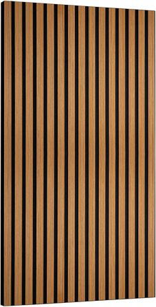 Акустичні стінові панелі HORI з ефектом дерева, звукопоглинаюча облицювання для шумоізоляції та декору стін, 120x60x2,1 см, колір 3D Тик