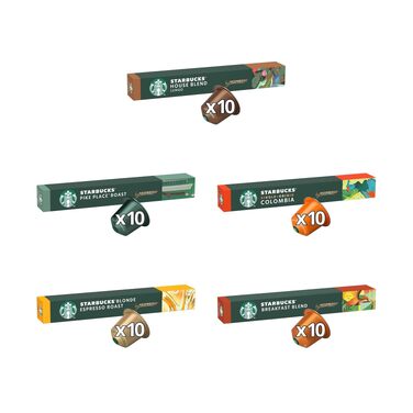 Кавові капсули Starbucks House Blend для Nespresso, середній обсмаження, 100 шт (10 упаковок по 10 капсул)