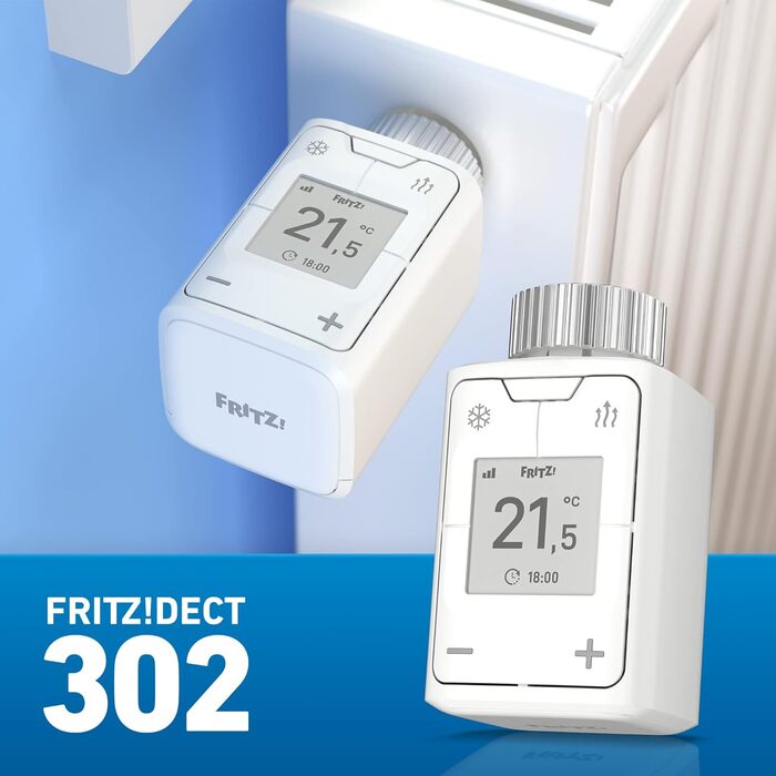 FRITZ!DECT 302 - розумний терморегулятор для опалення, сумісний з FRITZ!Box та звичайними термостатичними клапанами