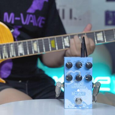 M-VAVE MINI-UNIVERSE гітарний педаль-ревербератор, цифровий ефект з 9 унікальними режимами, просте управління, декілька варіантів живлення