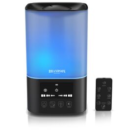 Зволожувач повітря Brandson 2.5л з керуванням від пульта, LED-підсвічуванням RGB та тихим мотором 30dB - для спальні, дитячої, вітальні