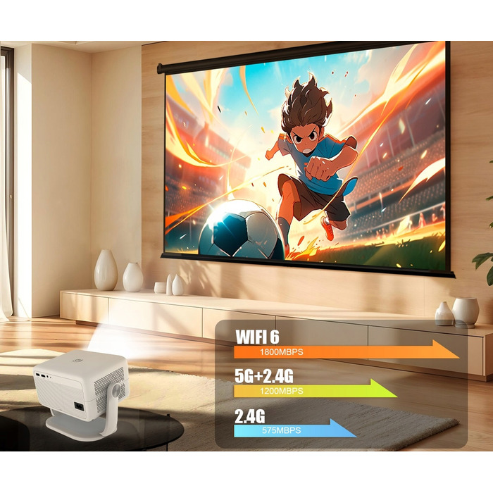 Smart-проектор Magcubic L018 LED 4K/1080p з Android TV, WiFi та Bluetooth-динаміком