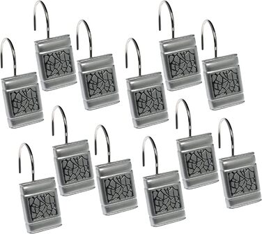 Набір аксесуарів для ванної кімнати Zahari Home у стилі Сінатра: мильниця, дозатор мила, тримач для зубних щіток, склянка, чорний, з блискучим мозаїчним склом, 72 x 70 см