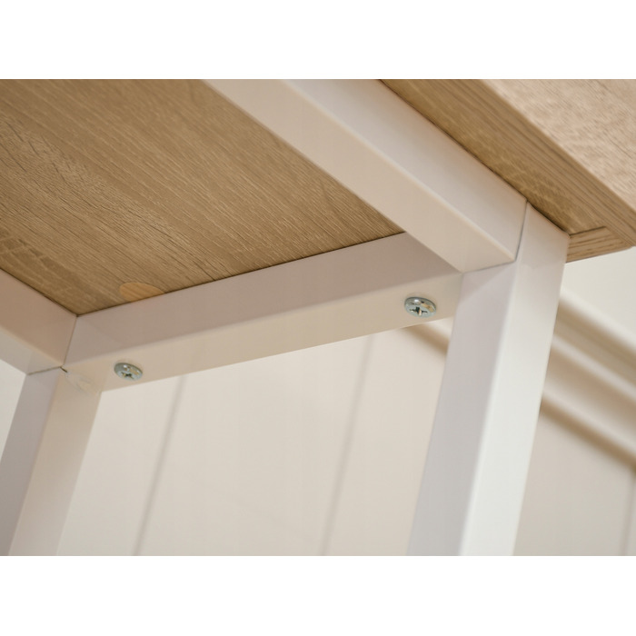 Консольний столик Mebel-Partner, білий / дуб сонома матовий, 117 x 85 x 27 см