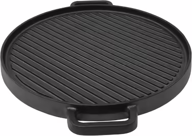 Spetebo Gusseisen Pizza and Crepes Pan - 30 cm - Cast Iron Pan, Serving Pan, for Stove, Grill, and Oven (30 cm Grill Plate)