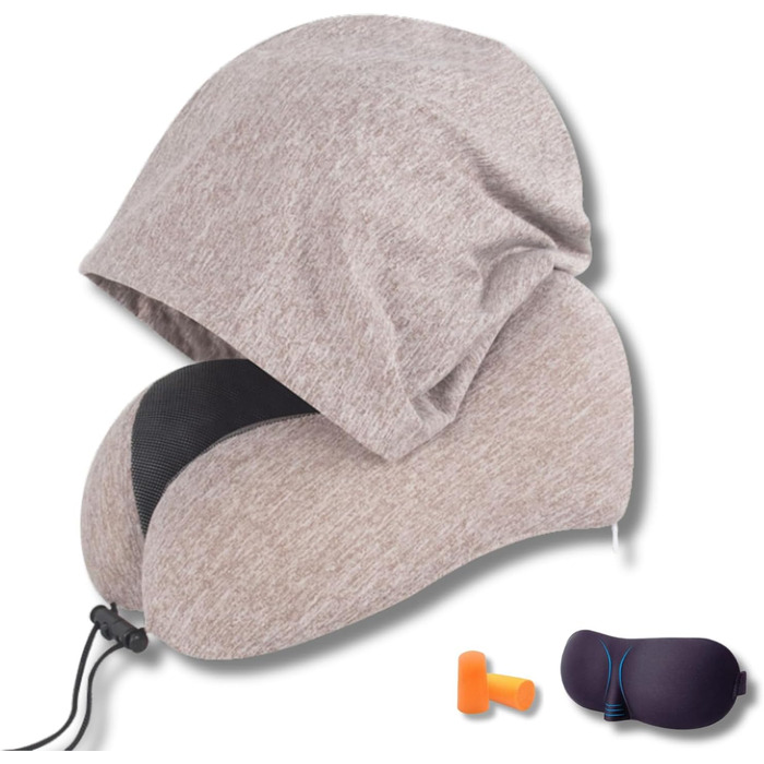 Подушка для подорожей Nappy Dreamjoy Comfy з Memory Foam, темно-сіра, A3 (H669-14)