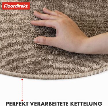 Килимок для сходів Floordirekt 15 шт. (65x23 см, напівкруглий), колір: коричневий