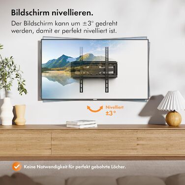 Кріплення для телевізора VonHaus – поворотне та нахильне, для телевізорів 23-70 дюймів (LCD, LED, OLED, Curved) до 45 кг, VESA 400x400 мм