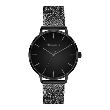 Жіночий годинник Tamaris на кварцовому механізмі, аналоговий, 36 мм, з нержавіючою сталлю, з блискітками, водостійкий 3 ATM (для дрес-коду)