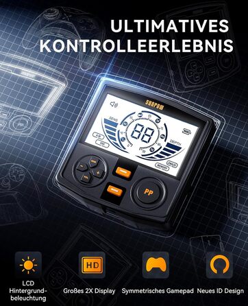 Металошукач SUNPOW – професійний, 5 режимів, для дорослих, з Pinpointer, водонепроникний IP68, 30см котушка, 2x HD LCD дисплей, DSP-чип, регульована штанга, міцна спіральна структура, повний комплект OTMD14