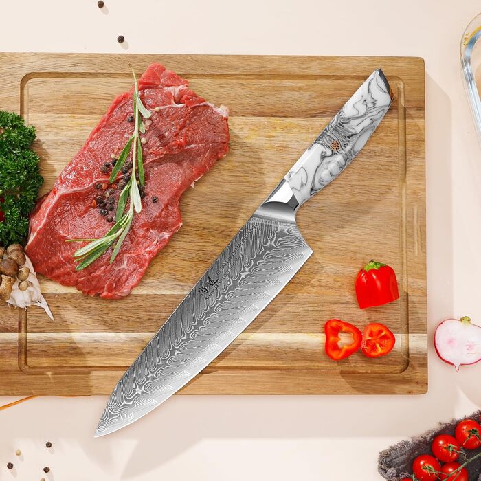 Японський ніж SHANGDAO Kiritsuke 20 см, 67 шарів сталі, ніж шеф-кухаря для кухні, суші